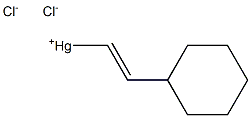 (E)-2-シクロヘキシルエテニル水銀(II)クロリド 化学構造式