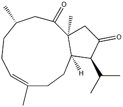 (1S,3aS,6S,9E,12aR)-3,3a,6,7,8,11,12,12a-Octahydro-3a,6,10-trimethyl-1-isopropylcyclopentacycloundecene-2,4(1H,5H)-dione