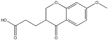 7-Methoxy-3,4-dihydro-4-oxo-2H-1-benzopyran-3-propionic acid Struktur
