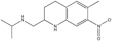 1,2,3,4-テトラヒドロ-6-メチル-N-(1-メチルエチル)-7-ニトロ-2-キノリンメタンアミン 化学構造式