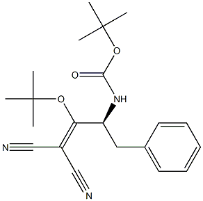 [(S)-3-Phenyl-2-[(tert-butoxycarbonyl)amino]-1-tert-butoxypropylidene]malononitrile Structure