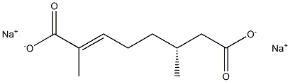 [R,(+)]-2,6-Dimethyl-2-octenedioic acid disodium salt Struktur