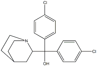 (キヌクリジン-2-イル)ビス(p-クロロフェニル)メタノール 化学構造式