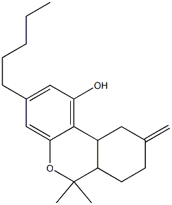 6a,7,8,9,10,10a-Hexahydro-6,6-dimethyl-9-methylene-3-pentyl-6H-dibenzo[b,d]pyran-1-ol Struktur