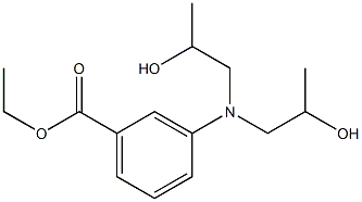 3-[ビス(2-ヒドロキシプロピル)アミノ]安息香酸エチル 化学構造式