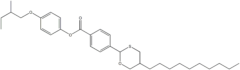 (+)-4-(5-Decyl-1,3-oxathian-2-yl)benzoic acid 4-(2-methylbutoxy)phenyl ester Structure