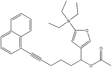Acetic acid 1-[5-(triethylsilyl)-3-furyl]-6-(1-naphtyl)-5-hexynyl ester Struktur