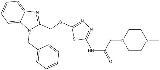 N-[2-[(1-Benzyl-1H-benzimidazol-2-yl)methylthio]-1,3,4-thiadiazol-5-yl]-2-(4-methylpiperazin-1-yl)acetamide