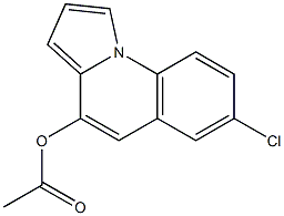 酢酸7-クロロピロロ[1,2-a]キノリン-4-イル 化学構造式