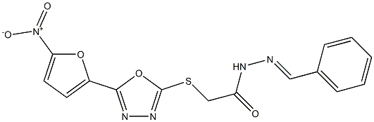 N2-Benzylidene-2-[5-(5-nitro-2-furyl)-1,3,4-oxadiazol-2-ylthio]acetohydrazide