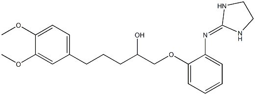 1-[2-[(Imidazolidin-2-ylidene)amino]phenoxy]-3-[2-(3,4-dimethoxyphenyl)ethyl]-2-propanol|