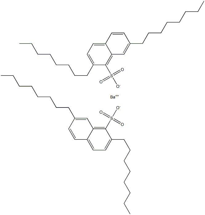 Bis(2,7-dioctyl-1-naphthalenesulfonic acid)barium salt,,结构式