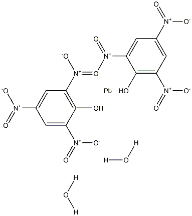Lead bis(picrate) dihydrate Struktur