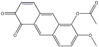 Acetic acid 2-methoxy-5,6-dihydro-5,6-dioxoanthracen-1-yl ester Struktur