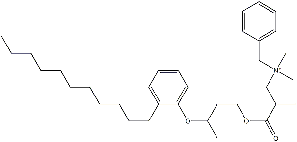 N,N-Dimethyl-N-benzyl-N-[2-[[3-(2-undecylphenyloxy)butyl]oxycarbonyl]propyl]aminium,,结构式
