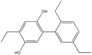 2-Ethyl-5-(2,5-diethylphenyl)benzene-1,4-diol Struktur