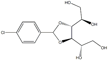 3-O,4-O-(4-Chlorobenzylidene)-D-glucitol 结构式