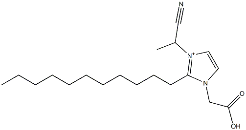 1-(Carboxymethyl)-2-undecyl-3-(1-cyanoethyl)-1H-imidazol-3-ium Structure