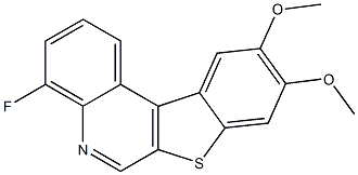 4-フルオロ-9,10-ジメトキシ[1]ベンゾチエノ[2,3-c]キノリン 化学構造式