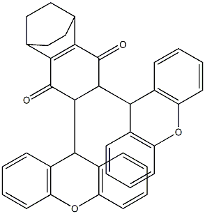 1,2,3,4,5,6,7,8-Octahydro-6,7-bis(9H-xanthen-9-yl)-1,4-ethanonaphthalene-5,8-dione Struktur