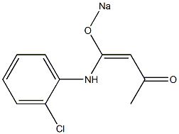 4-(o-Chlorophenylamino)-4-sodiooxy-3-buten-2-one Struktur