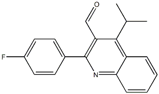 2-(4-フルオロフェニル)-4-イソプロピルキノリン-3-カルボアルデヒド 化学構造式