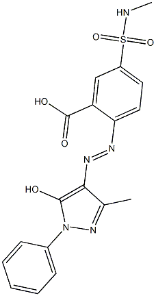 2-(5-Hydroxy-3-methyl-1-phenyl-1H-pyrazol-4-ylazo)-5-(N-methylsulfamoyl)benzoic acid
