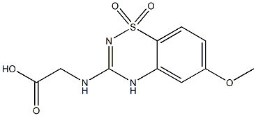 3-[(Carboxymethyl)amino]-6-methoxy-4H-1,2,4-benzothiadiazine 1,1-dioxide Structure
