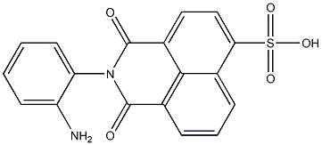 2-(o-Aminophenyl)-2,3-dihydro-1,3-dioxo-1H-benzo[de]isoquinoline-6-sulfonic acid Struktur