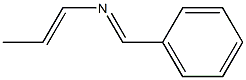 (E)-N-[(E)-ベンジリデン]-1-プロペン-1-アミン 化学構造式