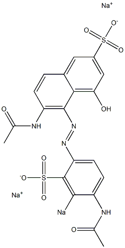 7-Acetylamino-8-(4-acetylamino-3-sodiosulfophenylazo)-1-hydroxy-3-naphthalenesulfonic acid sodium salt|