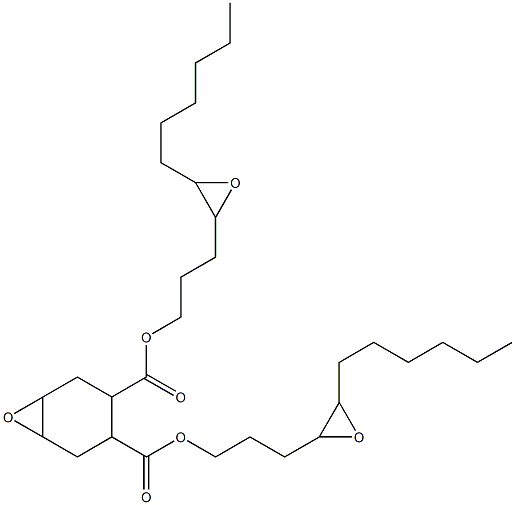 7-Oxabicyclo[4.1.0]heptane-3,4-dicarboxylic acid bis(4,5-epoxyundecan-1-yl) ester Structure