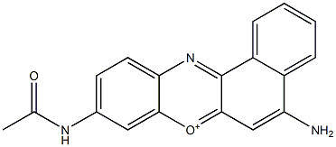 9-(Acetylamino)-5-aminobenzo[a]phenoxazin-7-ium Struktur