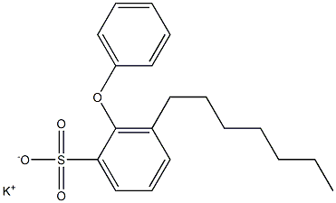 3-Heptyl-2-phenoxybenzenesulfonic acid potassium salt Structure
