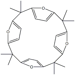 5,5,10,10,15,15,20,20-Octamethyl-1,4:6,9:11,14:16,19-tetraepoxycycloicosa-1,3,6,8,11,13,16,18-octaene Structure