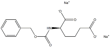[R,(-)]-2-[[(ベンジルオキシ)カルボニル]アミノ]ヘキサン二酸ジナトリウム 化学構造式