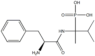 [2-(L-Phenylalanylamino)-3-methylbutan-2-yl]phosphonic acid Structure