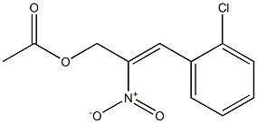 酢酸2-ニトロ-3-[2-クロロフェニル]-2-プロペニル 化学構造式