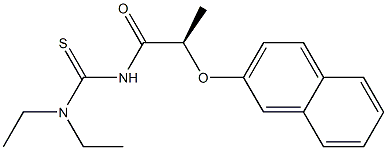 (+)-1,1-Diethyl-3-[(R)-2-(2-naphtyloxy)propionyl]thiourea Struktur