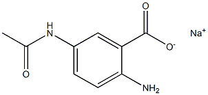 5-Acetylamino-2-aminobenzoic acid sodium salt Structure
