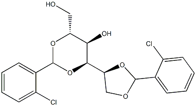 1-O,2-O:3-O,5-O-Bis(2-chlorobenzylidene)-D-glucitol 结构式