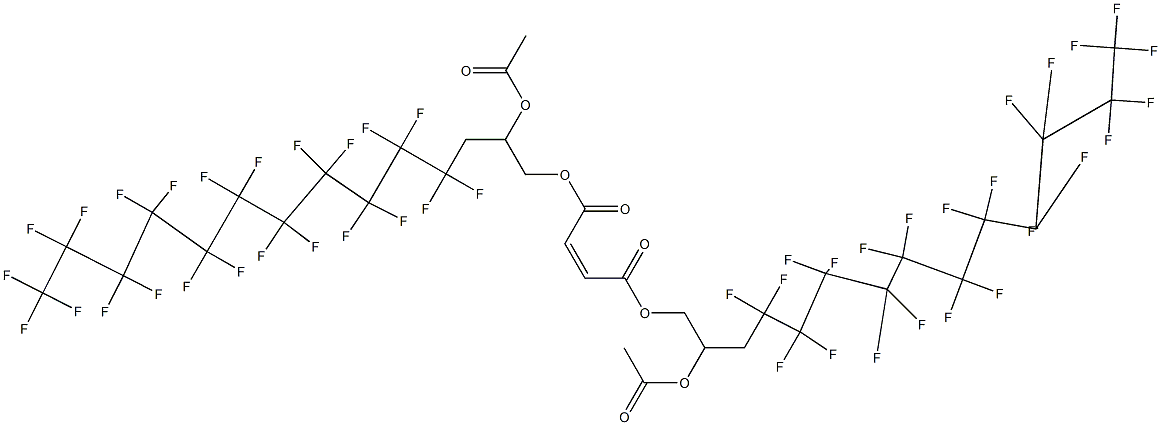 Maleic acid bis(2-acetyloxy-4,4,5,5,6,6,7,7,8,8,9,9,10,10,11,11,12,12,13,13,14,14,14-tricosafluorotetradecyl) ester Struktur