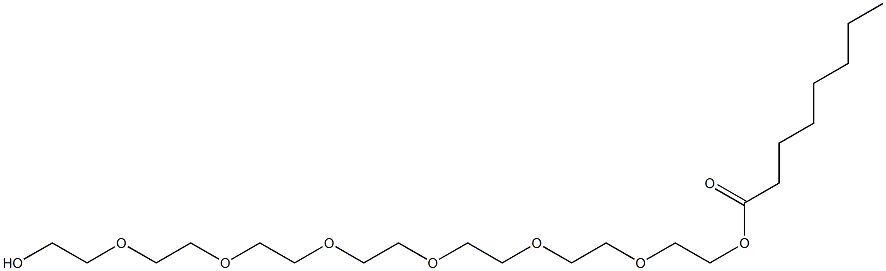 Octanoic acid 2-[2-[2-[2-[2-[2-(2-hydroxyethoxy)ethoxy]ethoxy]ethoxy]ethoxy]ethoxy]ethyl ester Structure