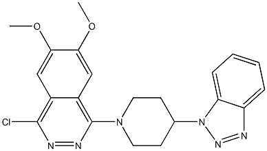 1-[4-(1H-Benzotriazol-1-yl)piperidino]-4-chloro-6,7-dimethoxyphthalazine Structure