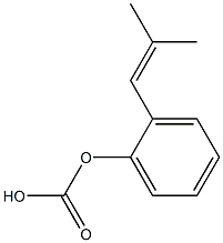 炭酸2-メチル-1-プロペニルフェニル 化学構造式