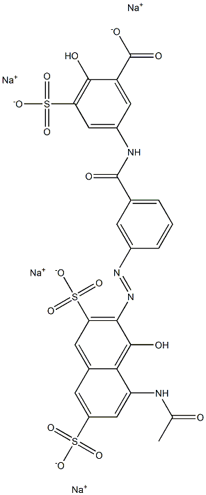 5-[[3-[[8-(Acetylamino)-1-hydroxy-3,6-disulfo-2-naphtyl]azo]phenyl]carbonylamino]-2-hydroxy-3-sulfobenzoic acid tetrasodium salt
