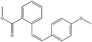 (Z)-4'-Methoxystilbene-2-carboxylic acid methyl ester Struktur