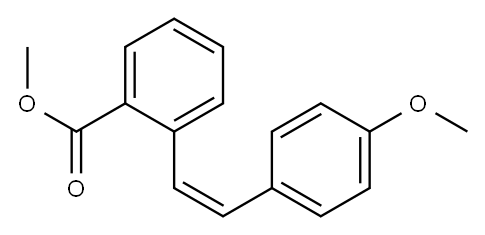 (Z)-4'-Methoxystilbene-2-carboxylic acid methyl ester Structure