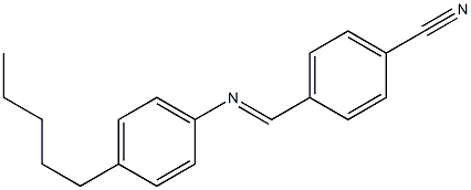 4-(4-ペンチルフェニルイミノメチル)ベンゾニトリル 化学構造式