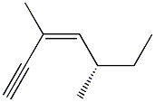 (3Z,5S)-3,5-Dimethyl-3-hepten-1-yne Structure
